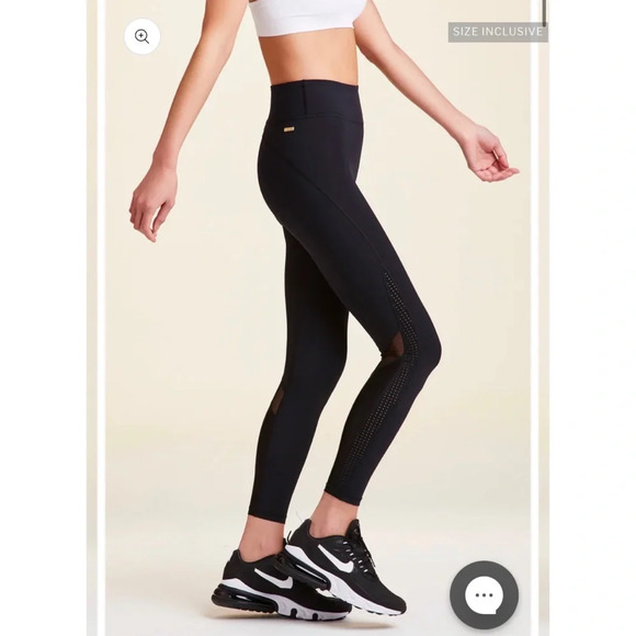 NWT $110 Alala Heroine Tight Leggings - Cropped High Waisted Pants Black Liquid - Picture 3 of 12